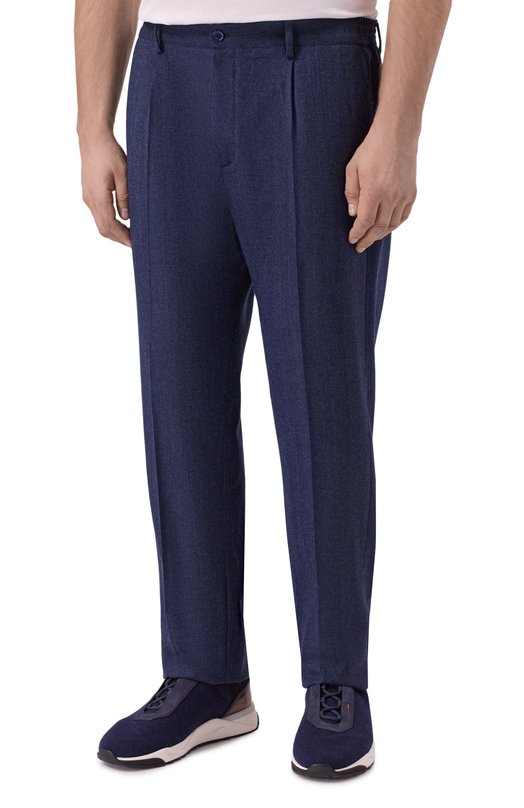 Брюки из шерсти и кашемира Stefano Ricci M1T5300013/WC001T Синий  M1T5300013/WC001T Фото 3