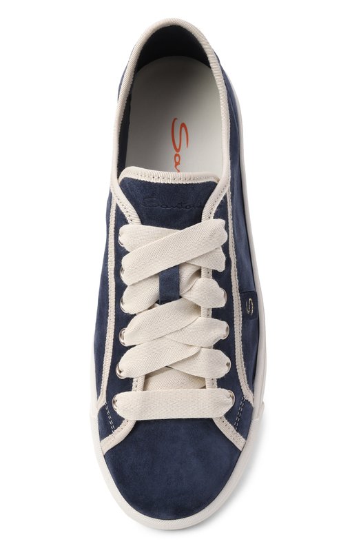 Замшевые кеды Santoni WBGG61468PNNTEYD Синий  WBGG61468PNNTEYD Фото 6