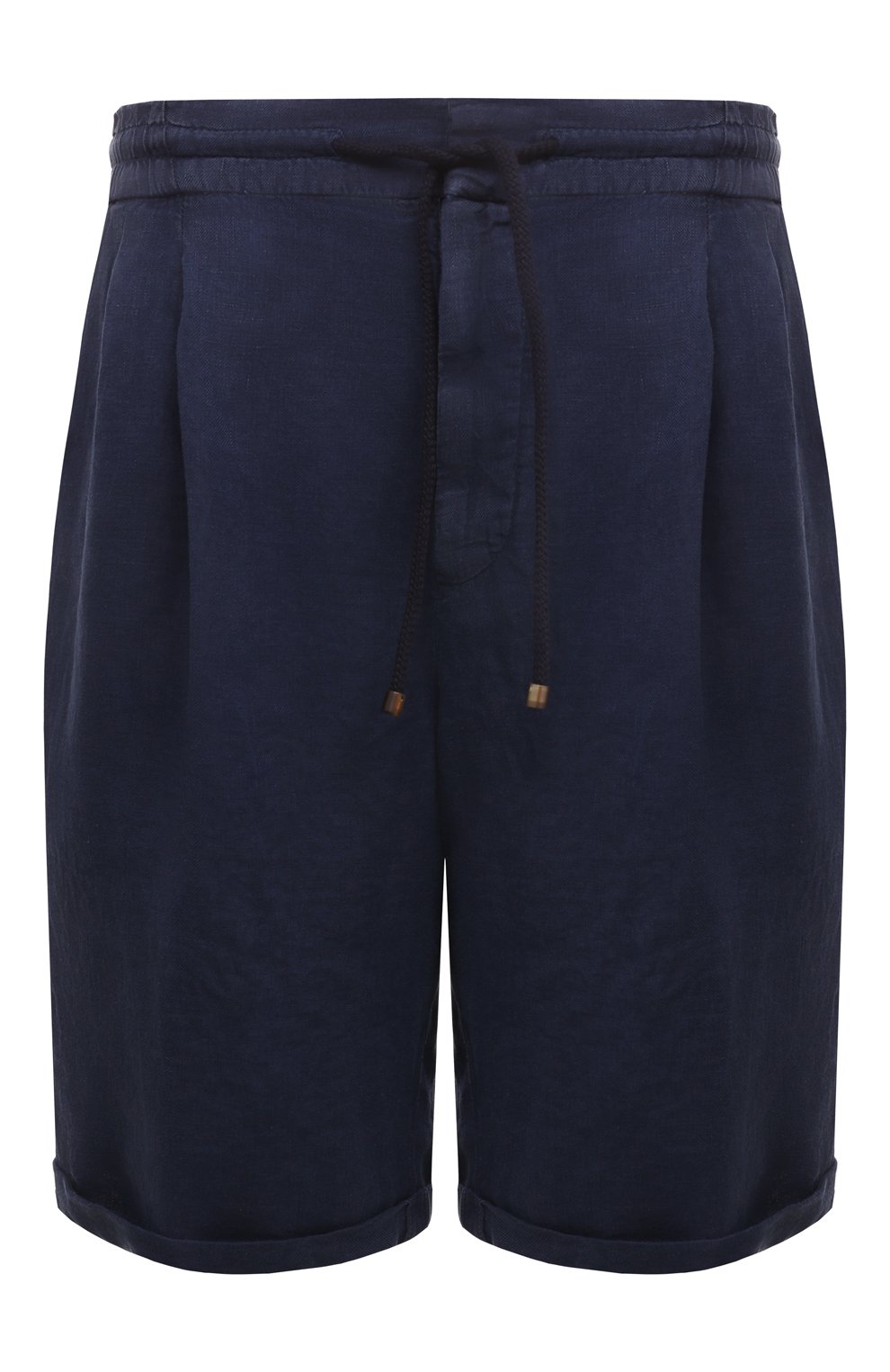 Льняные шорты BRUNELLO CUCINELLI темно-синего цвета по цене 95700 руб., арт. M243DU0020, фото 1 Льняные шорты BRUNELLO CUCINELLI, арт. M243DU0020, фото 1