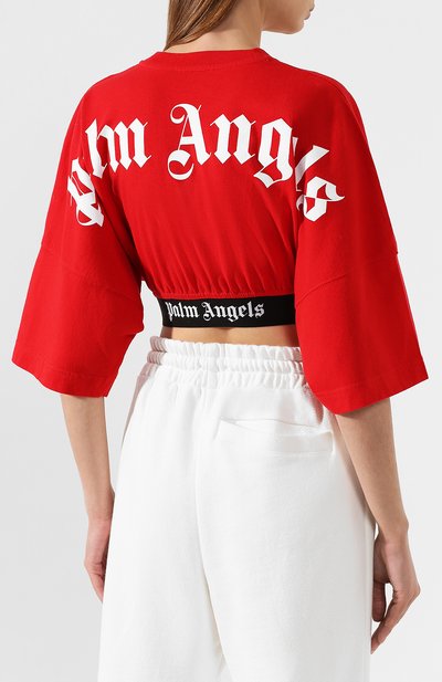 Хлопковый топ PALM ANGELS, арт. PWAA002E194130022001, фото 4