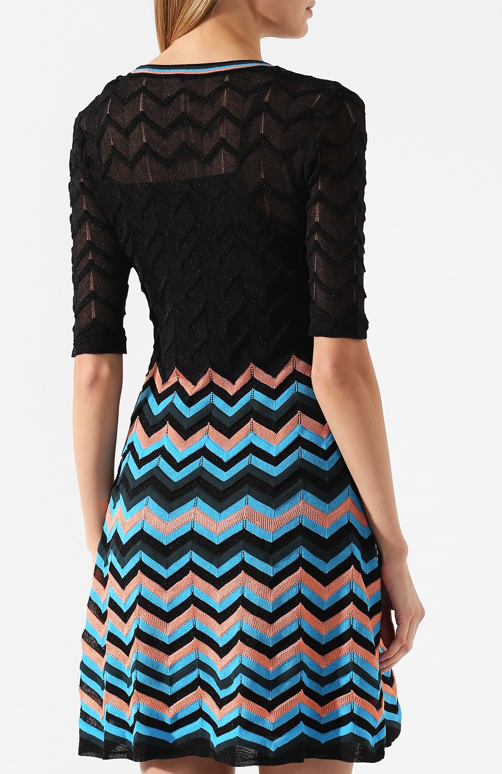 Платье из смеси хлопка и вискозы M MISSONI разноцветного цвета по цене 44950 руб., арт. 2DG00067/2K0024, фото 4 Платье из смеси хлопка и вискозы M MISSONI, арт. 2DG00067/2K0024, фото 4