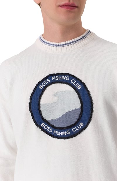 Хлопковый свитер BOSS ORANGE, арт. 50536391, фото 5