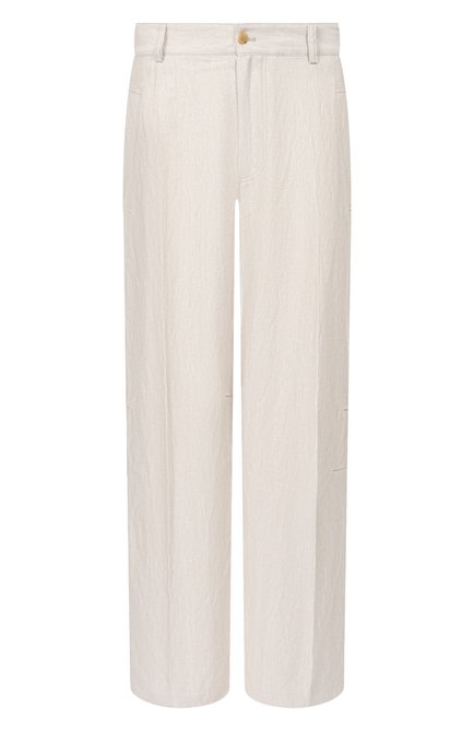 Мужские брюки из хлопка и льна DRIES VAN NOTEN, арт. 020917/3131