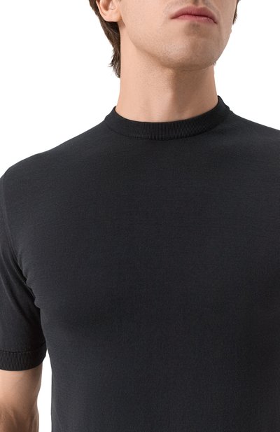 Хлопковый джемпер FEDELI черного цвета по цене 36900 руб., арт. 8UED8014, фото 5 Хлопковый джемпер FEDELI, арт. 8UED8014, фото 5
