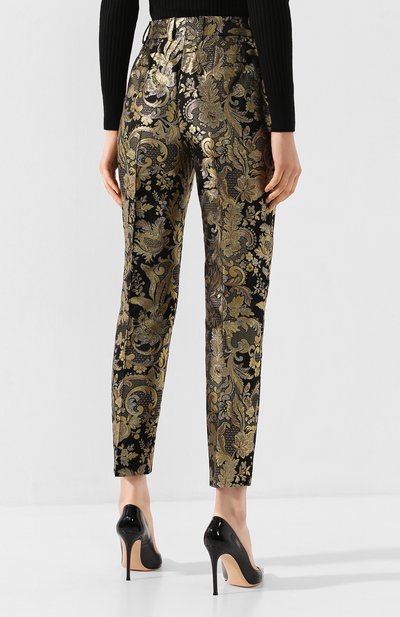 Брюки DOLCE & GABBANA золотого цвета по цене 99500 руб., арт. FTA93T/HJMF3, фото 4 Брюки DOLCE & GABBANA, арт. FTA93T/HJMF3, фото 4