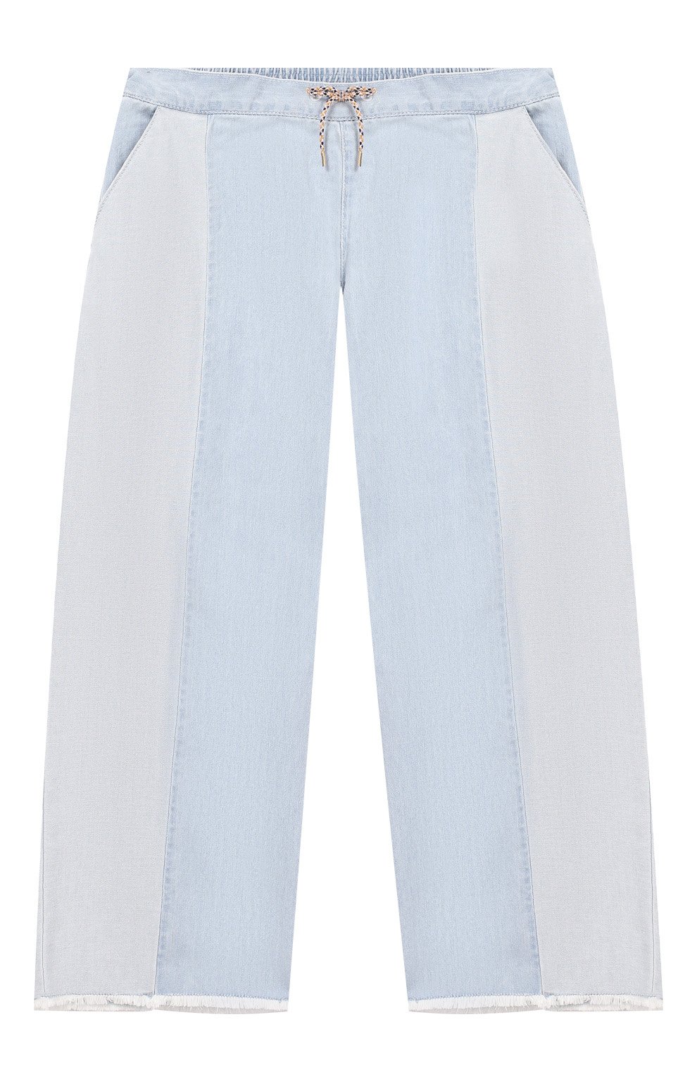 Укороченные джинсы CHLOÉ голубого цвета по цене 13350 руб., арт. C14583/14A, фото 1 Укороченные джинсы CHLOÉ, арт. C14583/14A, фото 1