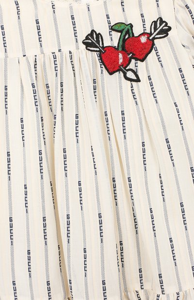 Хлопковое платье GUCCI белого цвета по цене 59950 руб., арт. 572533/ZAB8I, фото 3 Хлопковое платье GUCCI, арт. 572533/ZAB8I, фото 3