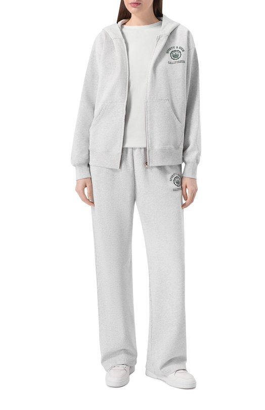 Хлопковая толстовка Sporty and Rich ST08862508GY03 Серый  ST08862508GY03 Фото 2