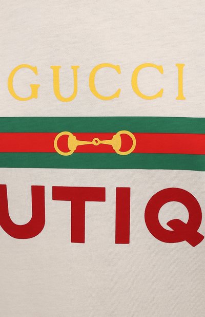 Хлопковая футболка GUCCI, арт. 615044/XJCKY, фото 5