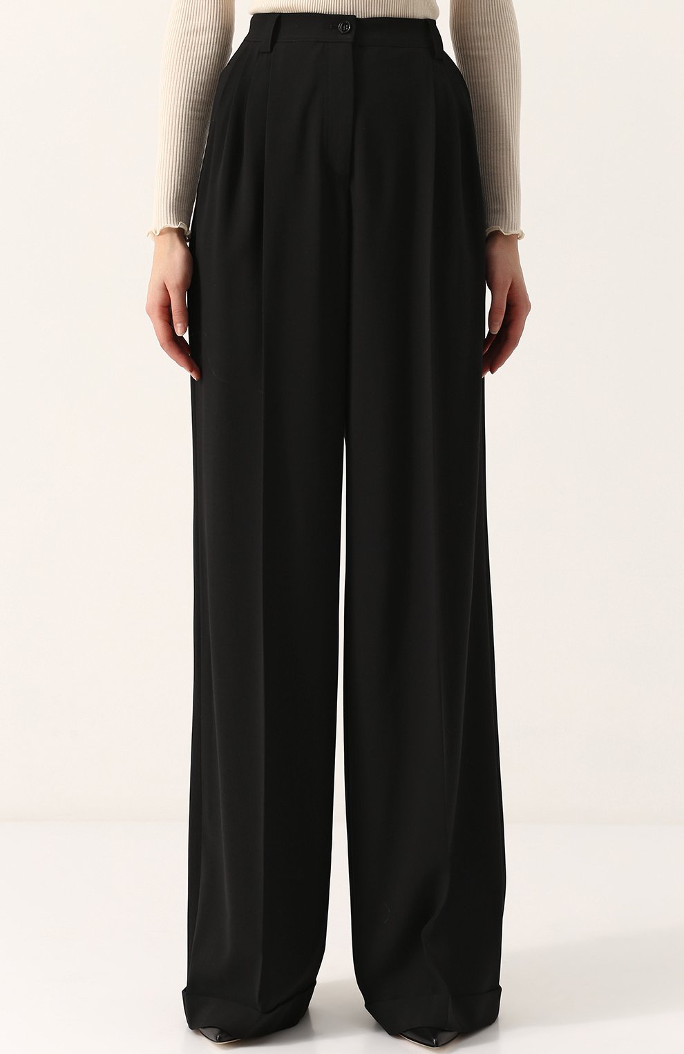 Однотонные шерстяные брюки со стрелками MICHAEL KORS COLLECTION, арт. KRK/202LKK020, фото 3