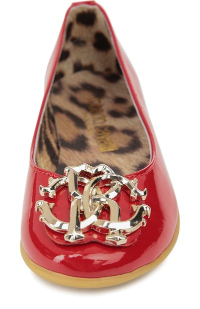Лаковые балетки с логотипом бренда ROBERTO CAVALLI, арт. 41410/28-35, фото 4