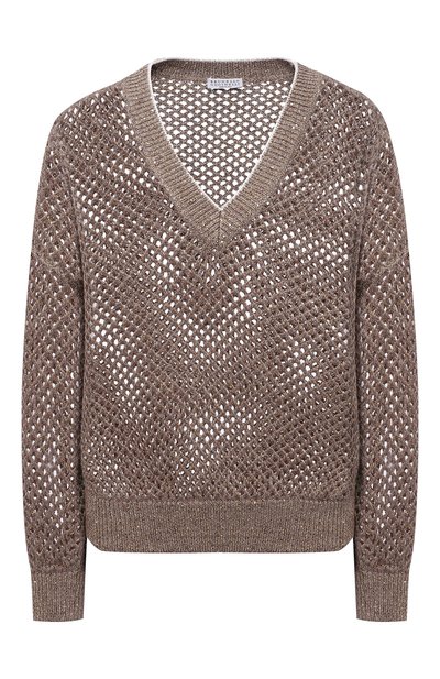 Свитер изо льна и хл опка BRUNELLO CUCINELLI, арт. MAJ585202, фото 1