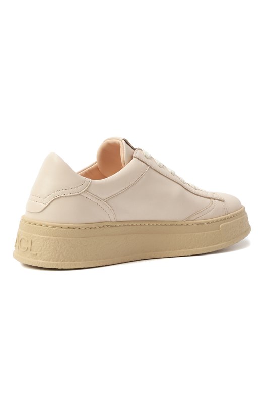 Кожаные кеды Giuly Lace Up AGL D946001PG/KA076 Кремовый  D946001PG/KA076 Фото 5