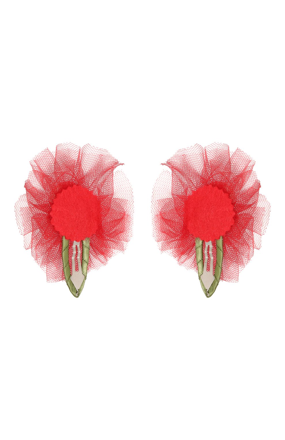 Комплект из двух заколок JUNEFEE красного цвета по цене 1190 руб., арт. 7439., фото 2 Комплект из двух заколок JUNEFEE, арт. 7439., фото 2