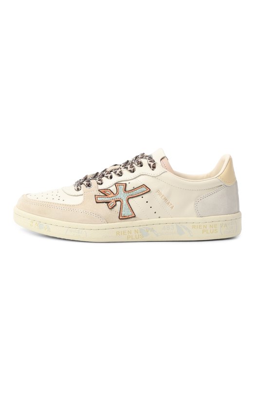 Комбинированные кеды Bskt Clay Premiata BSKTCLAD/VAR 7317 Кремовый  BSKTCLAD/VAR 7317 Фото 4