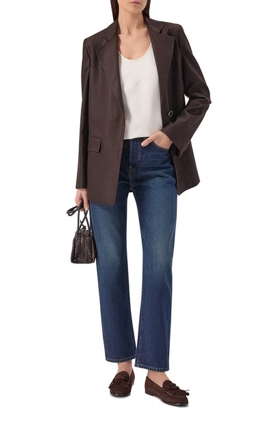 Замшевые лоферы freddie AQUAZZURA, арт. FDEFLAM0-SUE-ESP, фото 3