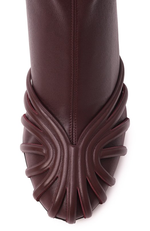 Кожаные ботильоны Iman 95 Alevi Milano L26W7010.R.1044301/GLAM NAPPA STRETCH Бордовый  L26W7010.R.1044301/GLAM NAPPA STRETCH Фото 6
