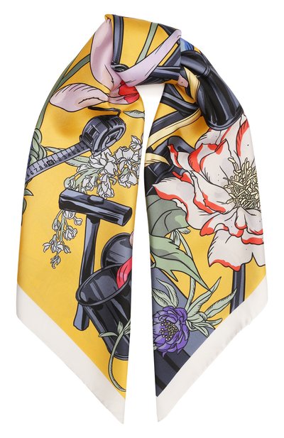 Шелковый платок color code RADICAL CHIC разноцветного цвета по цене 19760 руб., арт. 672281.07.02, фото 1 Шелковый платок color code RADICAL CHIC, арт. 672281.07.02, фото 1