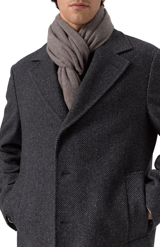 Кашемировый шарф Kiton USCIACK0255H01 Серый  USCIACK0255H01 Фото 3