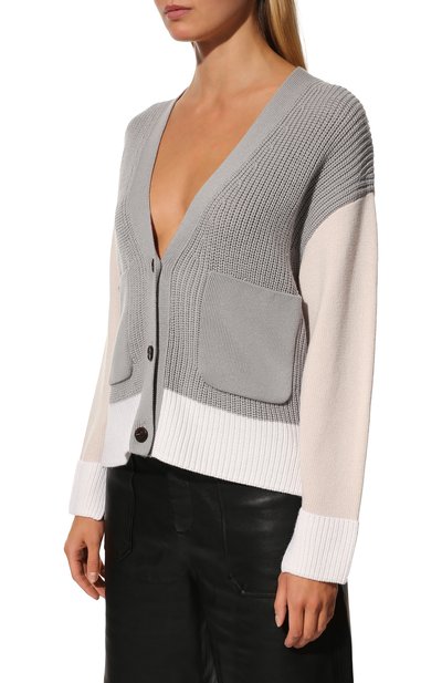 Шерстяной кардиган WINDSOR серого цвета по цене 49950 руб., арт. 52 DP806 10010517, фото 3 Шерстяной кардиган WINDSOR, арт. 52 DP806 10010517, фото 3