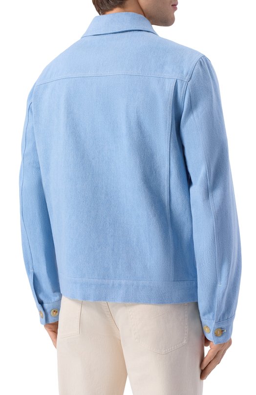 Джинсовая куртка Kiton UW2334V0832H_001 Голубой  UW2334V0832H_001 Фото 4