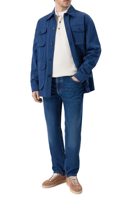 Куртка из хлопка и шелка MVST 0011/0224 Синий  0011/0224 Фото 2