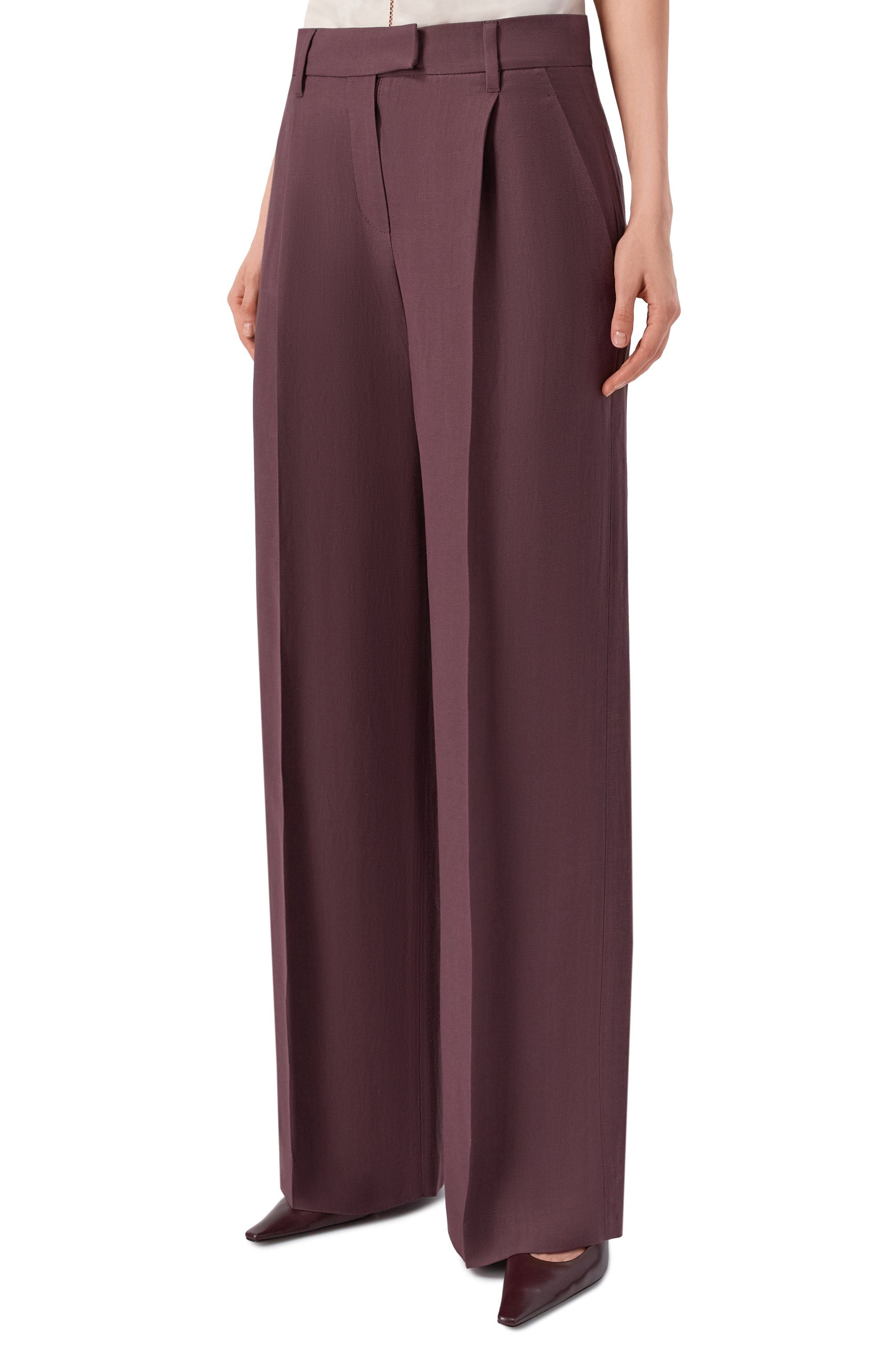 Брюки из вискозы и льна BRUNELLO CUCINELLI, арт. MH126P8884, фото 3