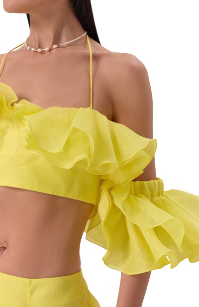 Топ изо льна и шелка YVON желтого цвета по цене 29500 руб., арт. 0 240141, фото 5 Топ изо льна и шелка YVON, арт. 0 240141, фото 5