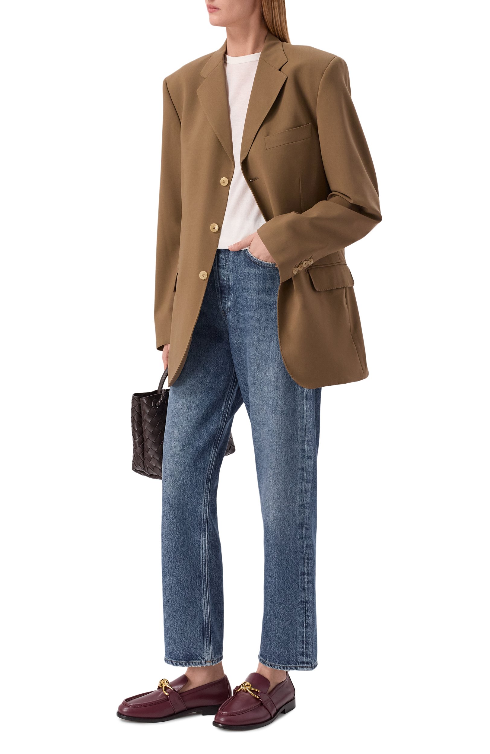 Кожаные лоферы astaire BOTTEGA VENETA бордового цвета по цене 131000 руб., арт. 796697/V5DZ0, фото 3 Кожаные лоферы astaire BOTTEGA VENETA, арт. 796697/V5DZ0, фото 3
