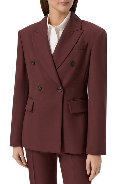 Шерстяной жакет BRUNELLO CUCINELLI бордового цвета по цене 499500 руб., арт. MG5537243P, фото 3 Шерстяной жакет BRUNELLO CUCINELLI, арт. MG5537243P, фото 3
