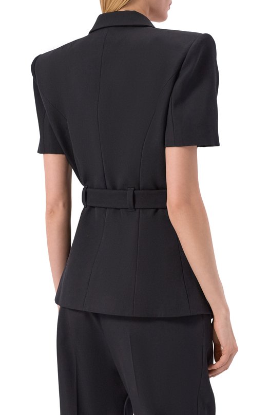 Шерстяной жакет Balmain GF1SB225/ME54 Чёрный  GF1SB225/ME54 Фото 4