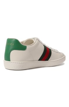 Женские кожаные кеды disney x gucci GUCCI белого цвета, арт. 649401 1XG60 | Фото 5 (Подошва: Платформа; Материал внутренний: Натуральная кожа; Материал сплава: Проставлено; Материал утеплителя: Без утеплителя; Тематический товар: Disney; Драгоценные камни: Проставлено; Стили: Кэжуэл)