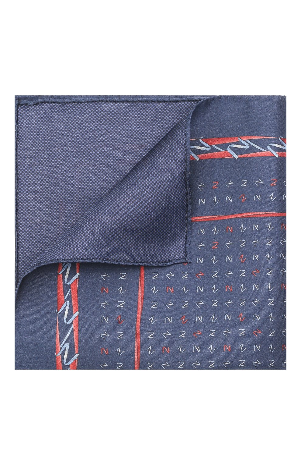 Шелковый платок ZILLI темно-синего цвета по цене 9900 руб., арт. 51609/HANDKERCHIEF, фото 1 Шелковый платок ZILLI, арт. 51609/HANDKERCHIEF, фото 1