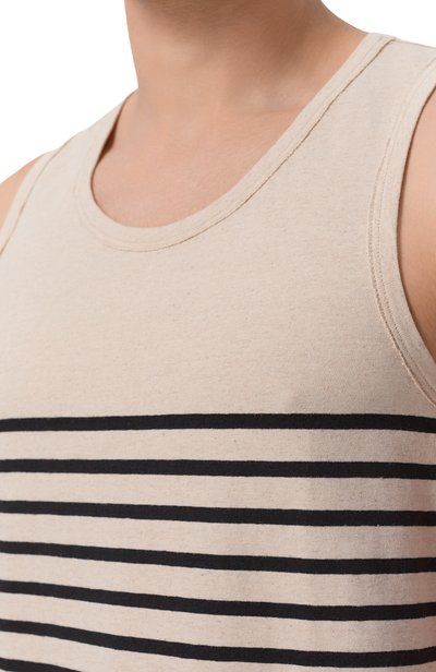 Майка из хлопка и льна EMPORIO ARMANI, арт. EM006928/AF28307, фото 5