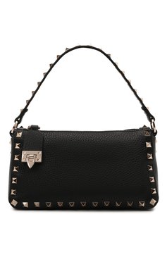 Женская сумка rockstud VALENTINO черного цвета, арт. WW2B0J47/VSF | Фото 1 (Материал: Натуральная кожа; Сумки-технические: Сумки top-handle, Сумки через плечо; Ремень/цепочка: На ремешке; Размер: small; Региональные ограничения белый список (Axapta Mercury): RU)