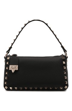 Женская сумка rockstud VALENTINO черного цвета, арт. WW2B0J47/VSF | Фото 1 (Сумки-технические: Сумки через плечо, Сумки top-handle; Материал: Натуральная кожа; Региональные ограничения белый список (Axapta Mercury): RU; Материал сплава: Проставлено; Ремень/цепочка: На ремешке; Драгоценные камни: Проставлено; Размер: small)