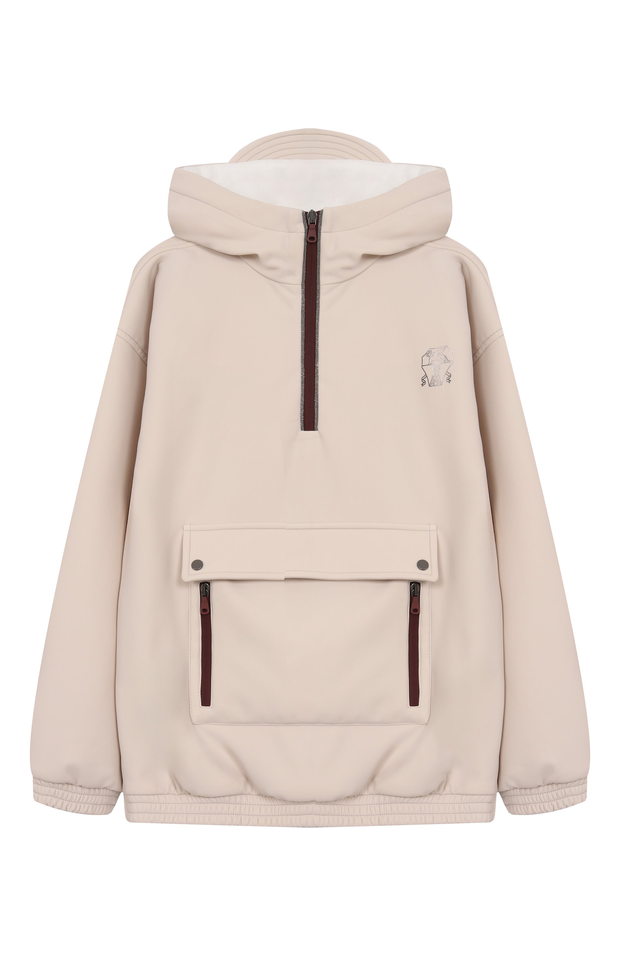 Утепленный анорак BRUNELLO CUCINELLI кремового цвета по цене 175500 руб., арт. BM1340604C, фото 1 Утепленный анорак BRUNELLO CUCINELLI, арт. BM1340604C, фото 1