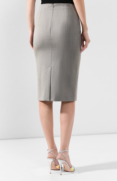 Шерстяная юбка ALEXANDER MCQUEEN, арт. 584714/QJABB, фото 4