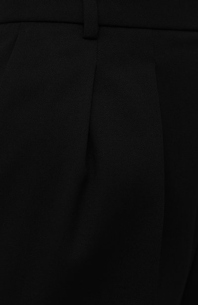 Шерстяные брюки SAINT LAURENT черного цвета по цене 96050 руб., арт. 664335/Y512W, фото 5 Шерстяные брюки SAINT LAURENT, арт. 664335/Y512W, фото 5