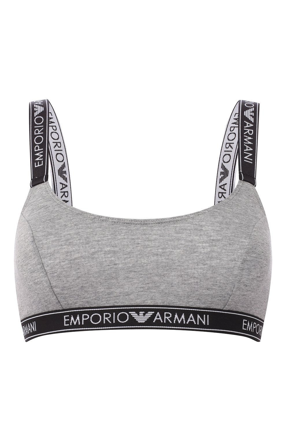 Бюстгальтер с мягкой чашкой EMPORIO ARMANI серого цвета по цене 4620 руб., арт. 163651/9P317, фото 1 Бюстгальтер с мягкой чашкой EMPORIO ARMANI, арт. 163651/9P317, фото 1