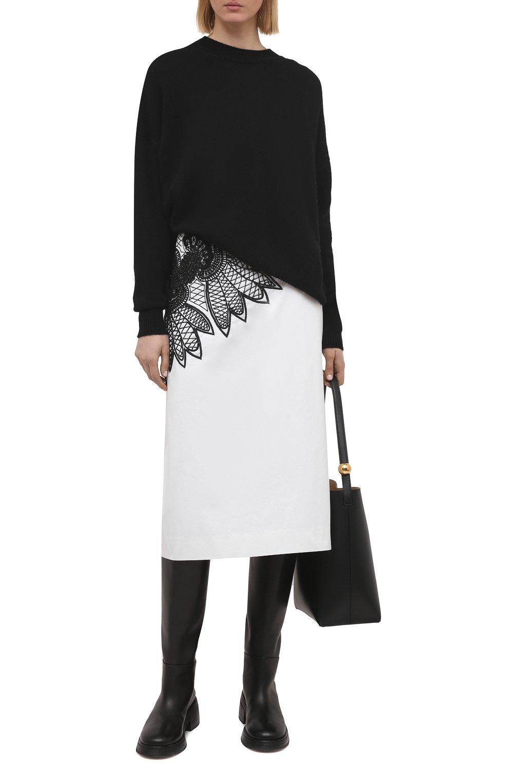 Хлопковая юбка DRIES VAN NOTEN белого цвета по цене 97500 руб., арт. 211-10809-2292, фото 2 Хлопковая юбка DRIES VAN NOTEN, арт. 211-10809-2292, фото 2
