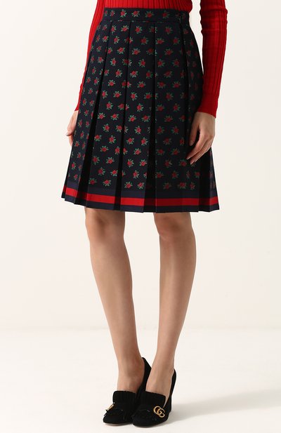 Юбка GUCCI синего цвета по цене 79950 руб., арт. 469845/ZJM18, фото 3 Юбка GUCCI, арт. 469845/ZJM18, фото 3