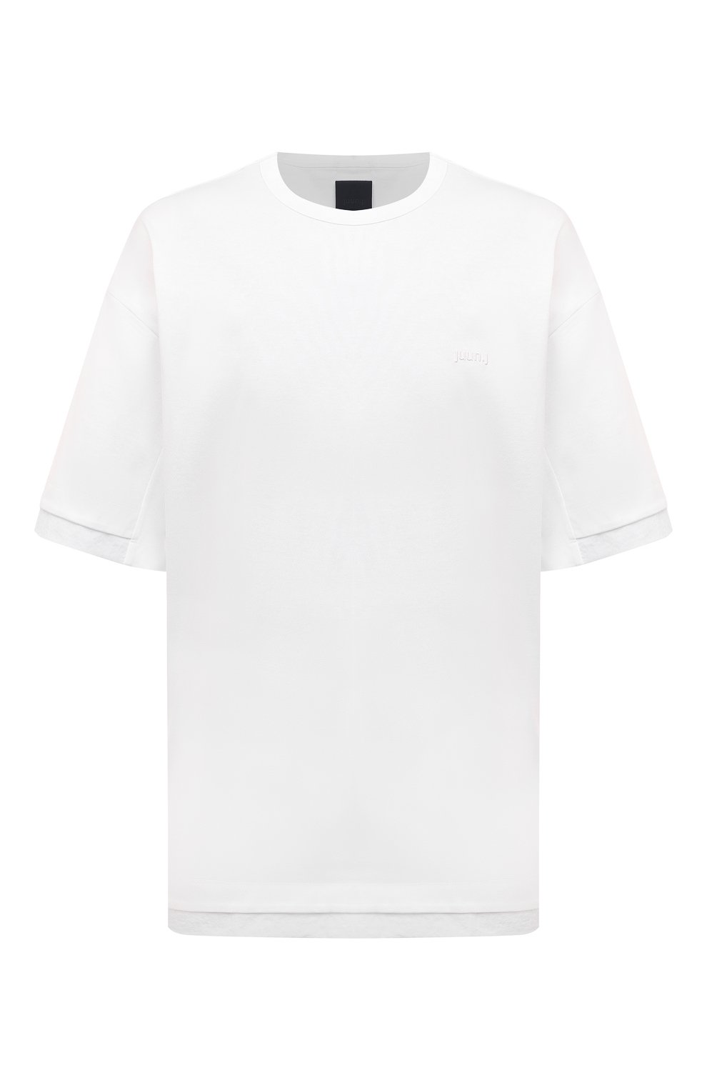 Хлопковая футболка JUUN.J белого цвета по цене 34850 руб., арт. JC4742PS1/1, фото 1 Хлопковая футболка JUUN.J, арт. JC4742PS1/1, фото 1