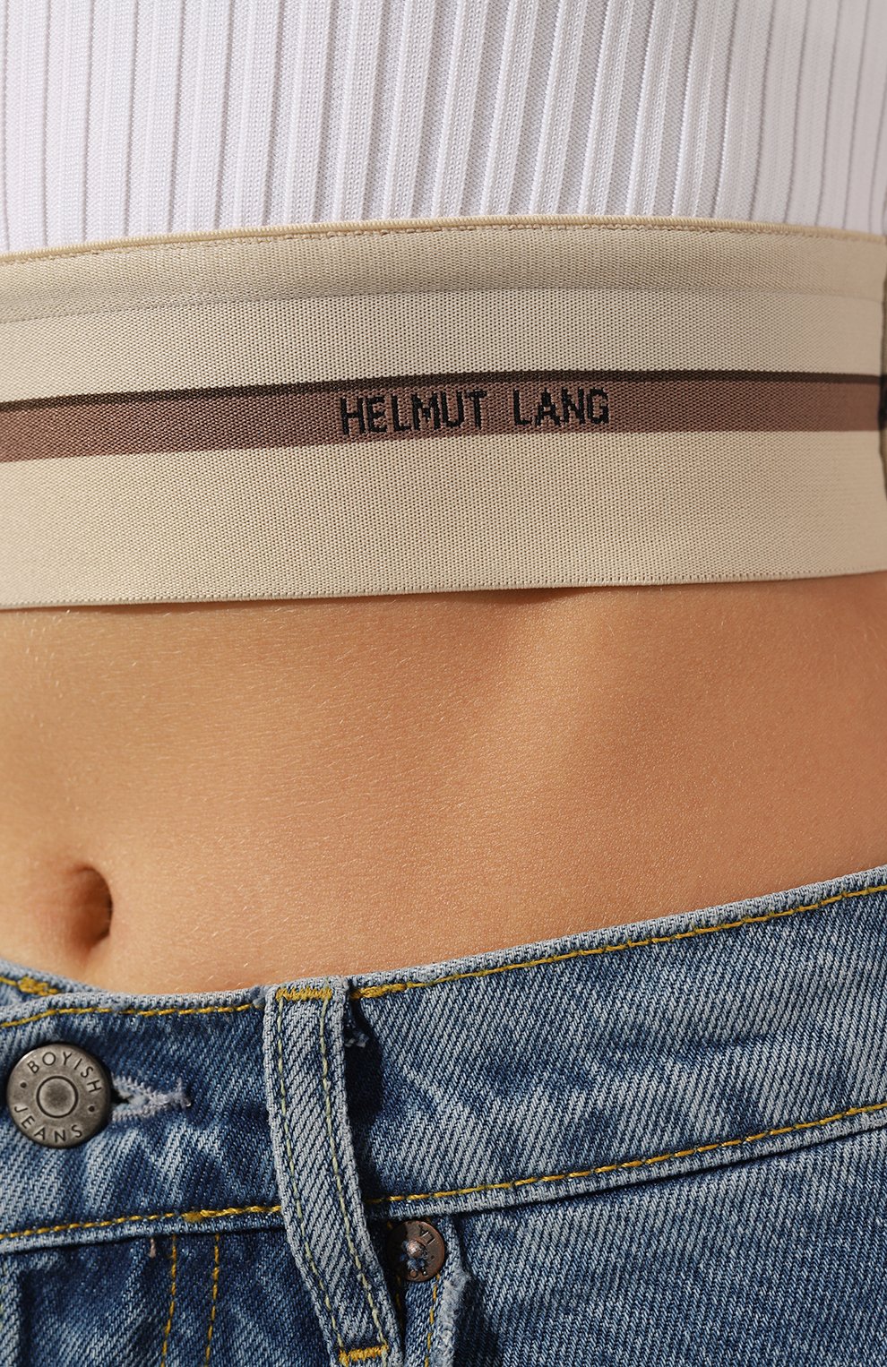 Топ HELMUT LANG белого цвета по цене 39950 руб., арт. M04HW505, фото 5 Топ HELMUT LANG, арт. M04HW505, фото 5