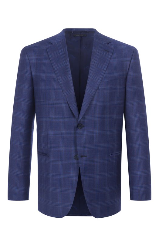 Шерстяной пиджак Brioni RG0D0R-PCA54 Синий RG0D0R-PCA54