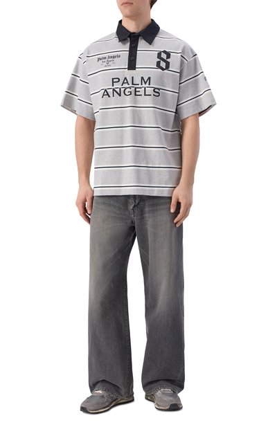 Хлопковое поло PALM ANGELS, арт. PMGB02CS26FAB001, фото 2