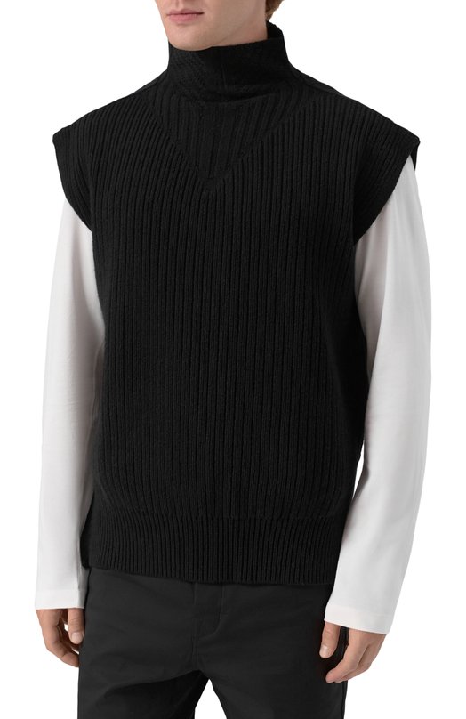 Шерстяной жилет Rick Owens RU02E1646/KWV Чёрный  RU02E1646/KWV Фото 3