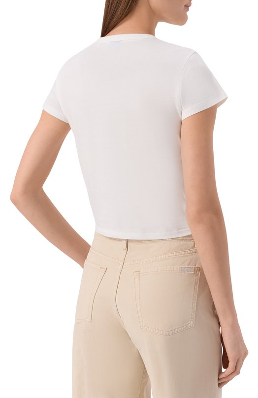 Хлопковая футболка HUGO Blue 50560769 Белый  50560769 Фото 4