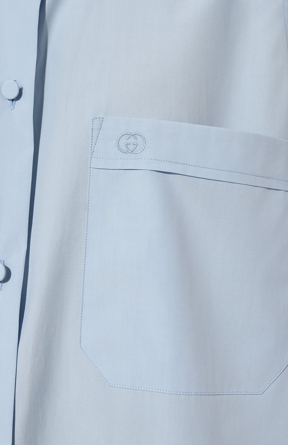 Хлопковая рубашка GUCCI голубого цвета по цене 70560 руб., арт. 619475 ZAEVU, фото 5 Хлопковая рубашка GUCCI, арт. 619475 ZAEVU, фото 5