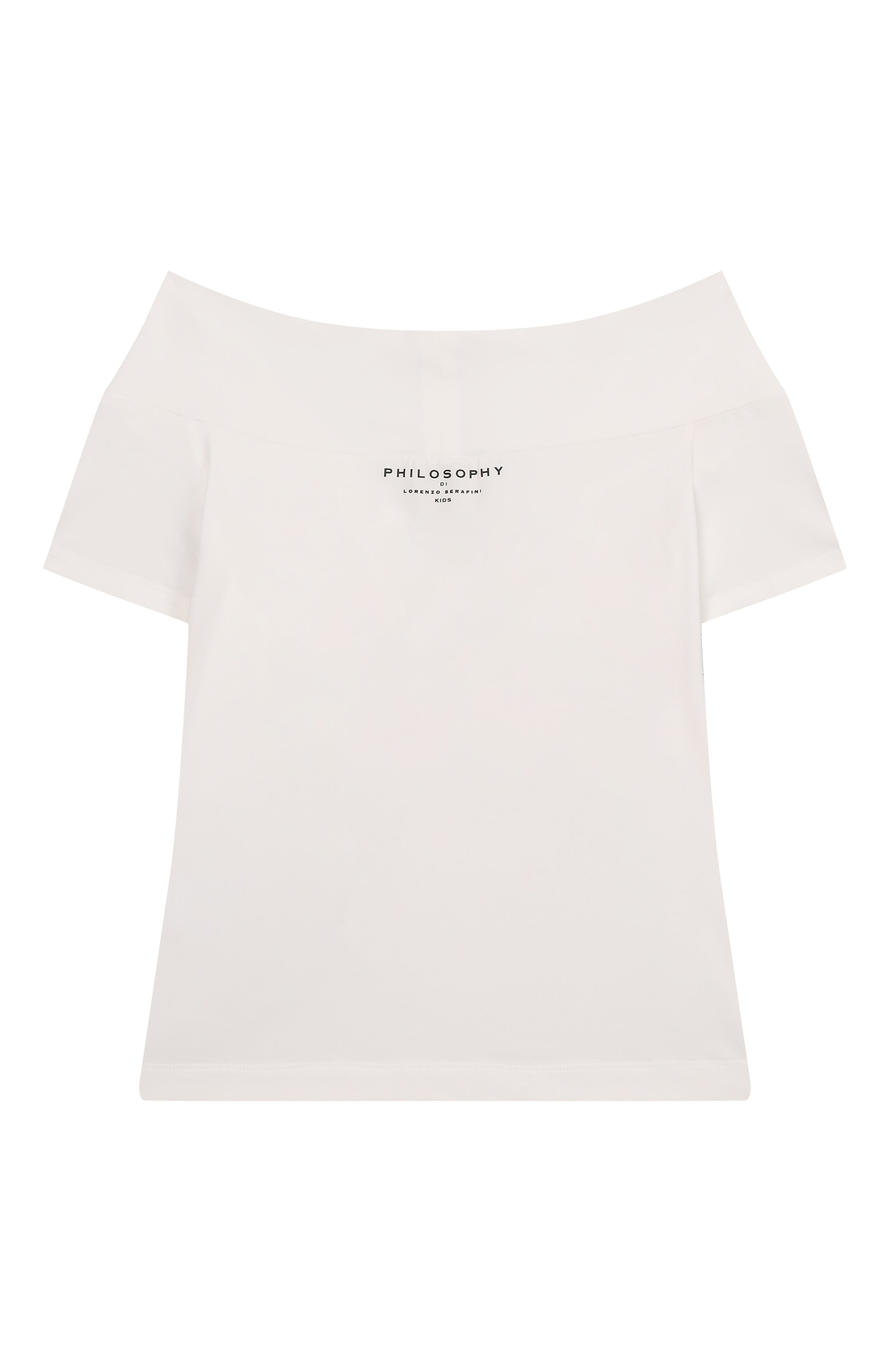 Хлопковая футболка PHILOSOPHY DI LORENZO SERAFINI KIDS, арт. I1E618/5202/12-14, фото 2